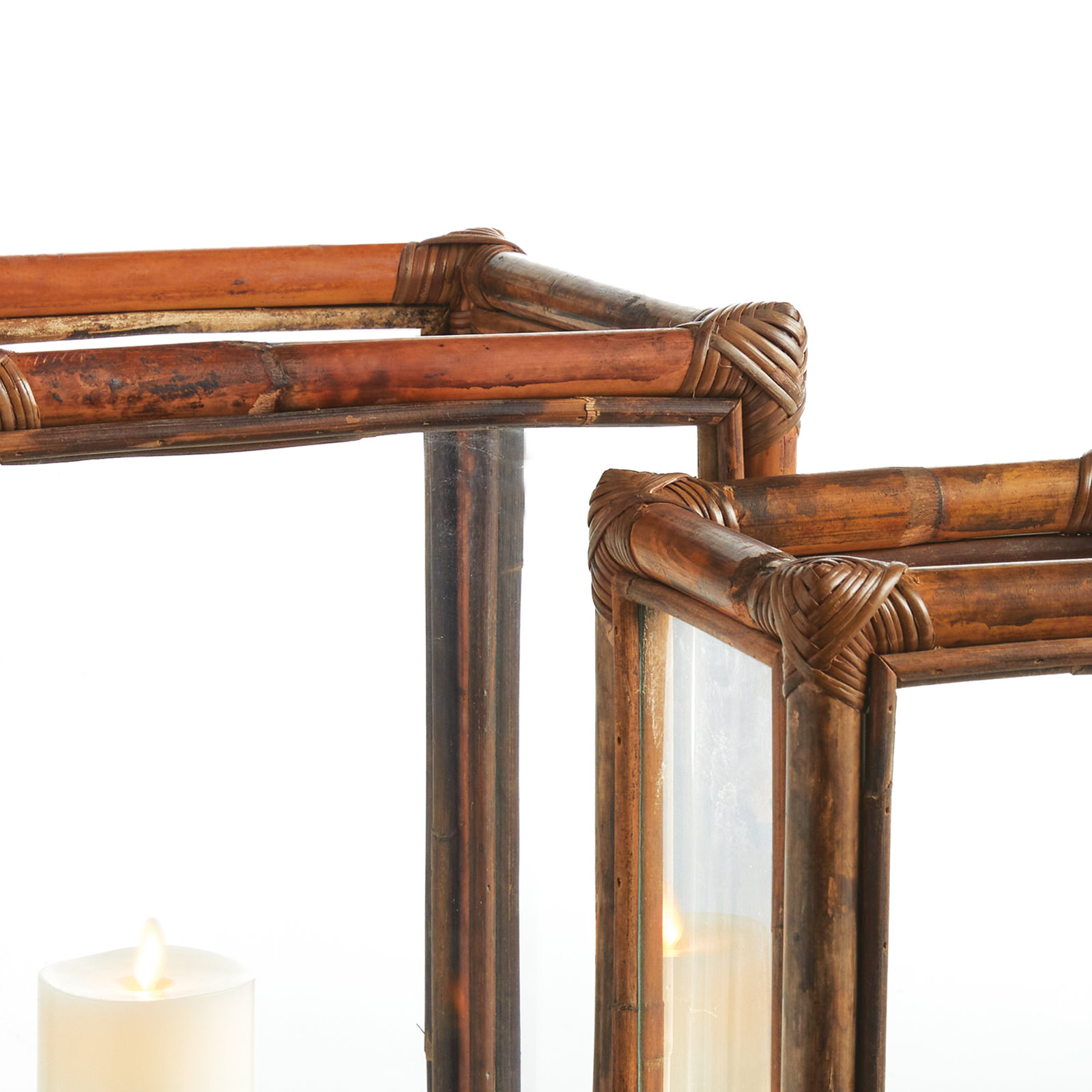 Irving Glass Hurricane Candle Holder