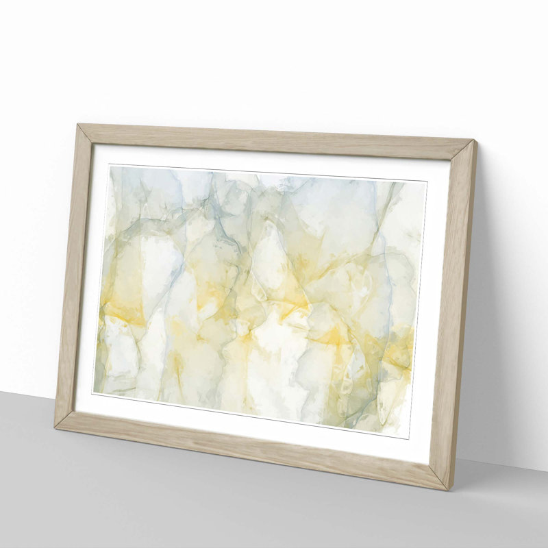 Sunrise Spirit in Abstract - Picture Frame Painting Print, 62cm H x 87cm W x 2cm D, Oak Framed