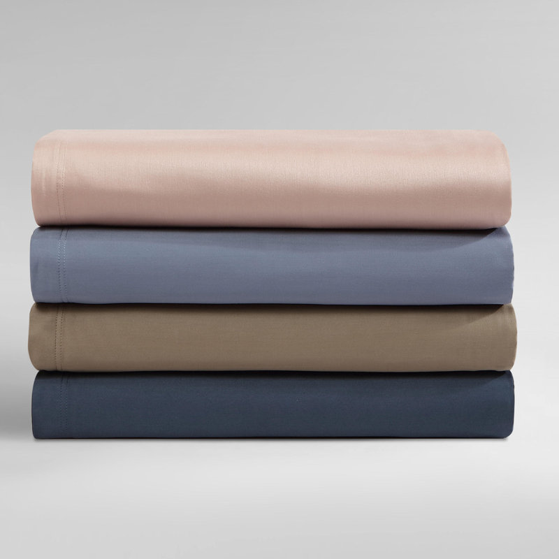 Calvin Klein Organic Earth Solid 4 Piece Sheet Set, Light Brown, King Sheet Set with 2 Pillowcases
