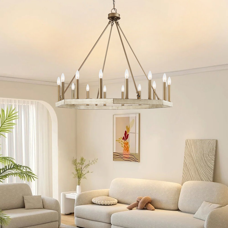 16 - Light Chandelier, Driftwood/Dronze Dust