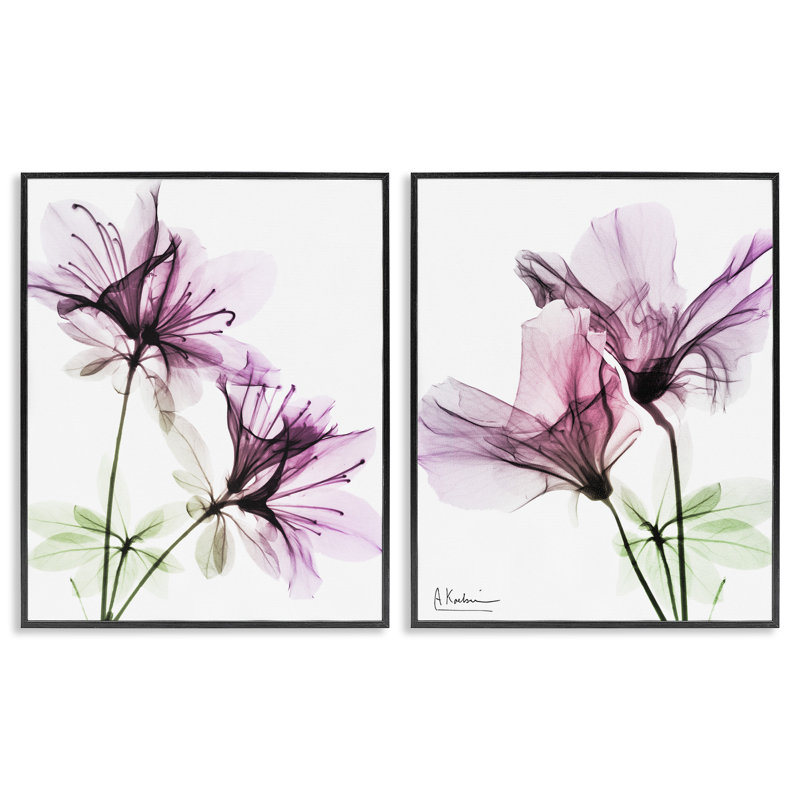 «Mauve fleur mauve» par Albert Koetsier, Giclée encadrée Midnight Black, H 30 po x l 24 po