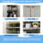 Wave Pattern Buffet Sideboard with Adjustable Shelves