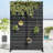 Privacy Metal Screen Fence Panel Horizontal Stripe Pattern-112246456-69478605