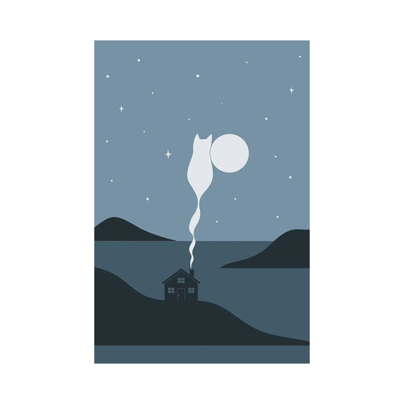 Cat Landscape XLV by Lim Heng Swee - Wrapped Canvas Print, 101.6 cm H x 66.04 cm W