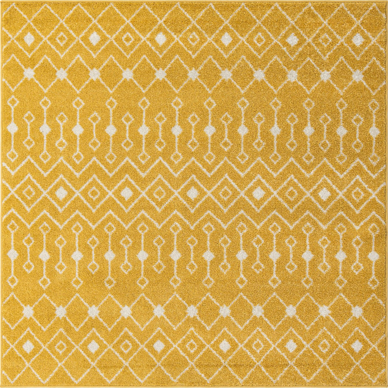 Geometric Indoor Rug, Square 6'