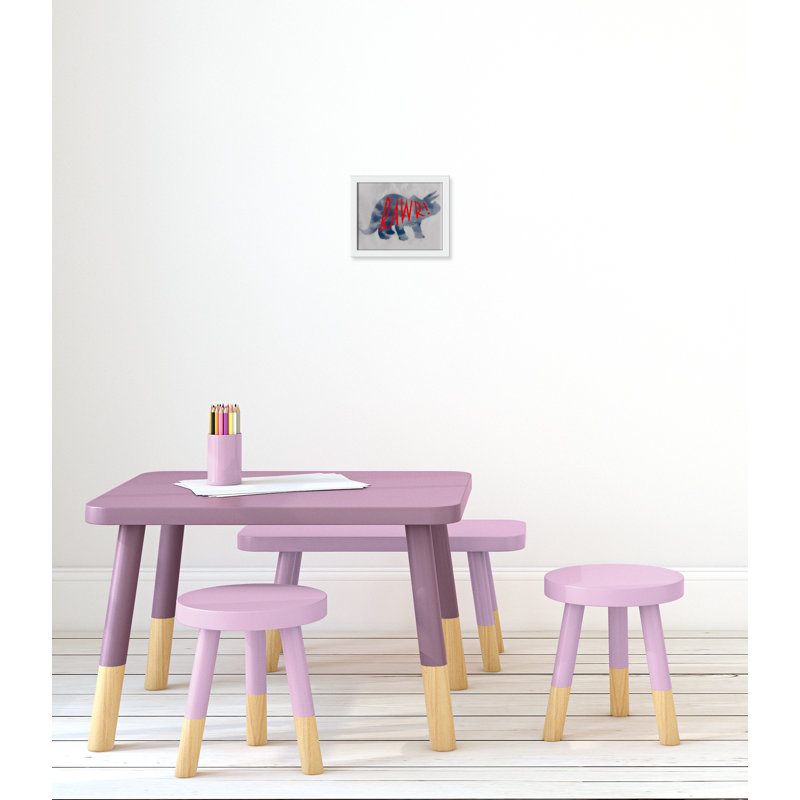 Dino Rawr Art, H 8 po x l 10 po x P 1,18 po, Encadré de boîte blanc