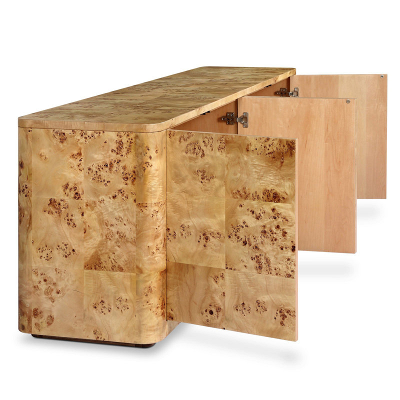 Mullins Media Console-Natural Mappa Burl