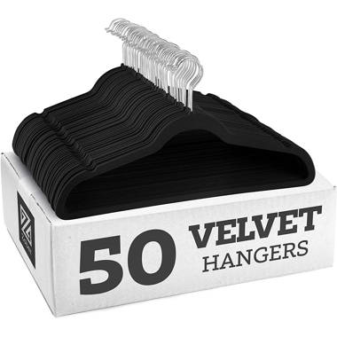 White Velvet Non-Slip Suit Hanger (50-Pack)