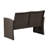 Ashville Conversation Wicker Sofa Set - Sofa, Table & Two Armchairs Included Khaki Cushions