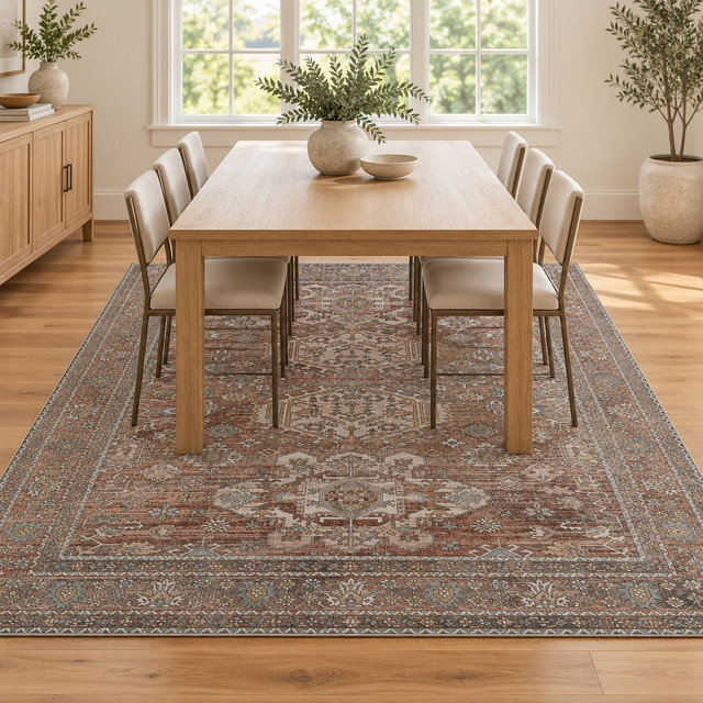 Oriental Indoor Rug, Retangle:9' X 12'