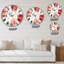 Country Flower flocons de neige I - Horloge murale traditionnelle-73162832