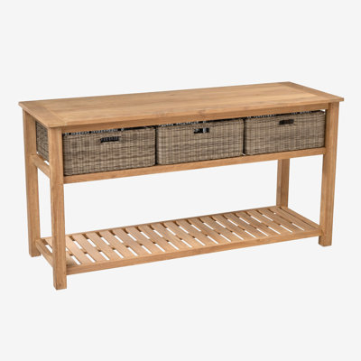 Calilynn Rectangular Teak Outdoor Buffet & Console Table