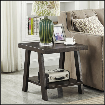 Table basse ronde avec plateau et tablette en bois manufacturé durable, parfaite pour les espaces de vie modernes et écologiques