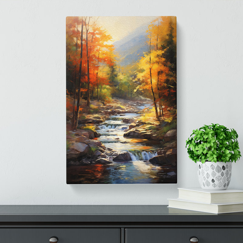 Stream Impressionism No.3 - No Frame Print, 50cm H x 35cm W x 3cm D