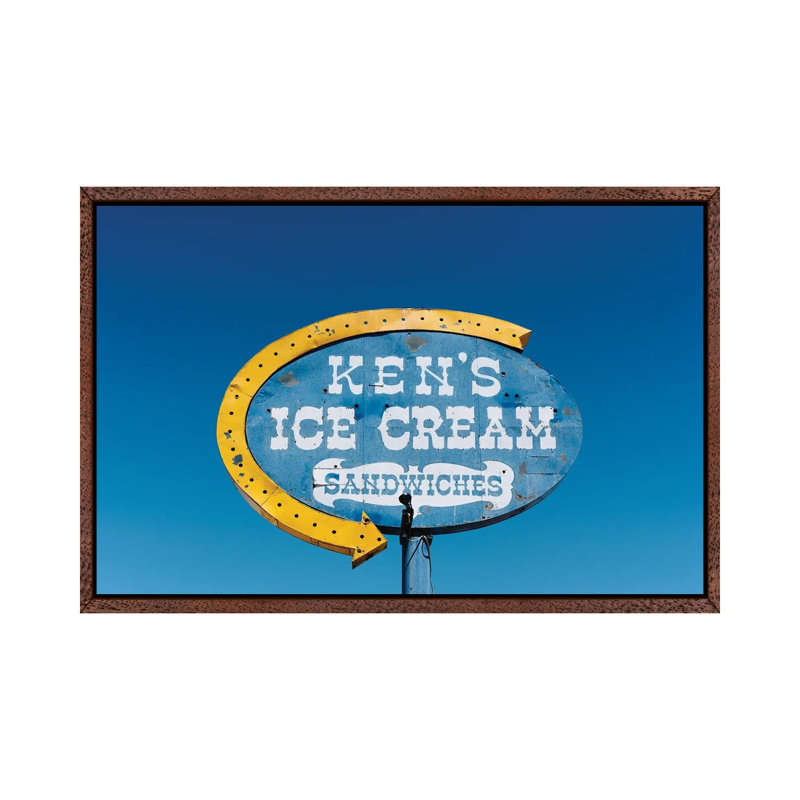 New Mexico Ice Cream by Bethany Young - Print on Canvas, Classic Brown Wood Framed, 45.72cm H x 66.04cm W x 3.81cm D