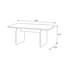 Table basse rectangulaire sculpturale moderne, finition Rosso Marmo, pieds en dalle (39,4'' L x 23,6'' P x 16,5'' H)-1432963491