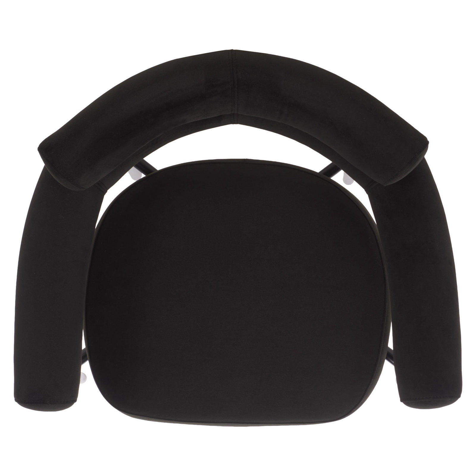 Bellport Curved Back Dining Chair, Black Linen