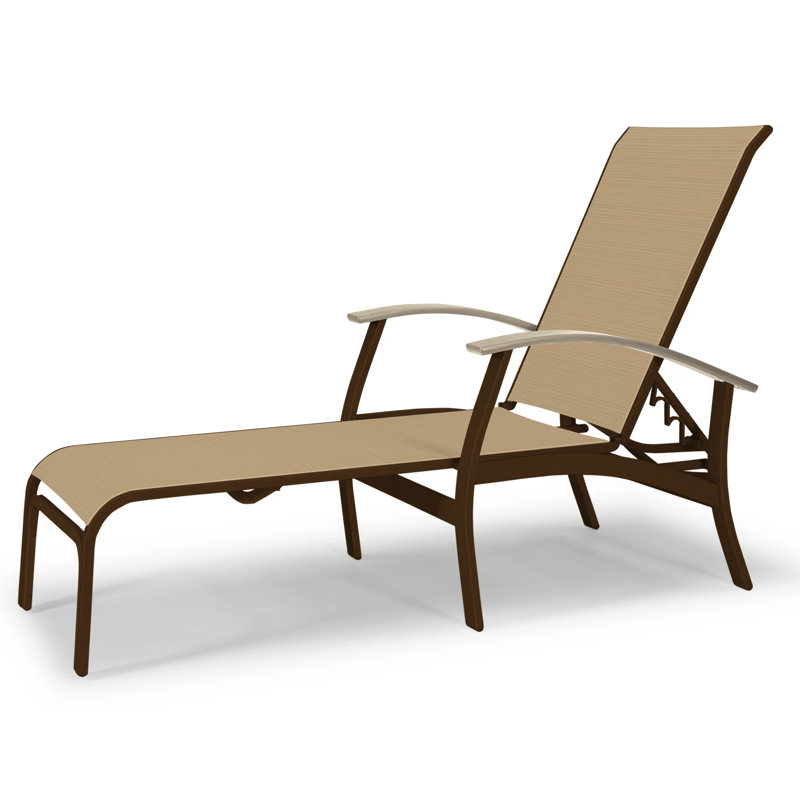 Belle Isle Outdoor Chaise Lounge, Cobalt 35D Sunbrella®, Desert P60, Textured Kona
