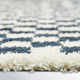 Walker Checkered Navy Blue/White Shag Area Rug