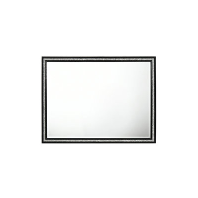 Miroir mural décoratif patiné à finition noire | Idée de cadeau