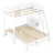 Twin Over Full Bunk Bed With Built-In Desk And Three Drawers