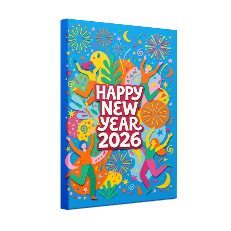 Motif de célébration mode bonne année 2026, H 24 po x l 16 po