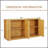 64-Inch Wave Shaped TV Stand, Rounded Corner Sideboard, Storage Cabinet With Rattan Doors For Modern Living