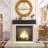 48" Solid Wood Fireplace Mantel, Western Red Cedar Floating Shelf With Invisible Bracket, Rustic Embossed Wall-mounted Mantel For Farmhouse, Living Room, Kitchen Home Decor-1668518702