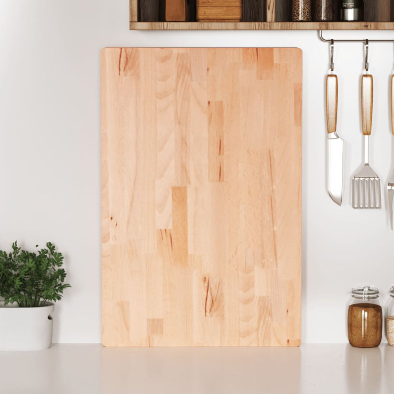 Gracie Chopping Board Solid Wood Beech, 4cm H x 60cm W x 40cm D