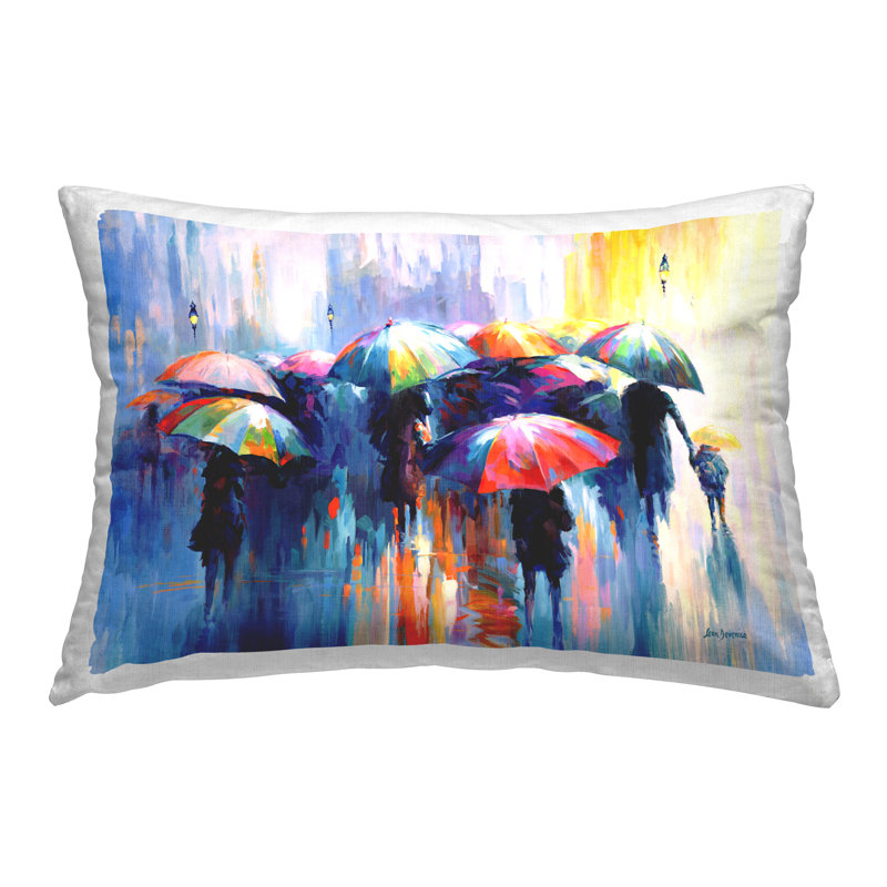 Coussin décoratif imprimé "Memories Beneath Rain" par Leon Devenice