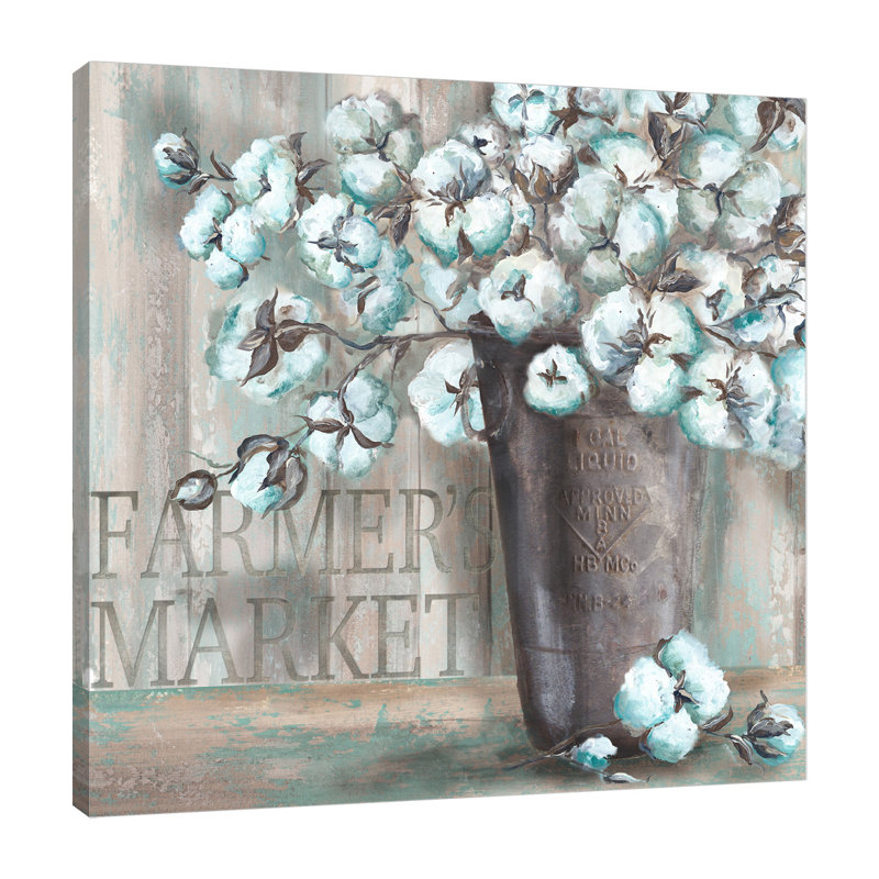 « campagne coton : l’agriculteur », reproduction d’art sur toile tendue, H 30 po x l 30 po