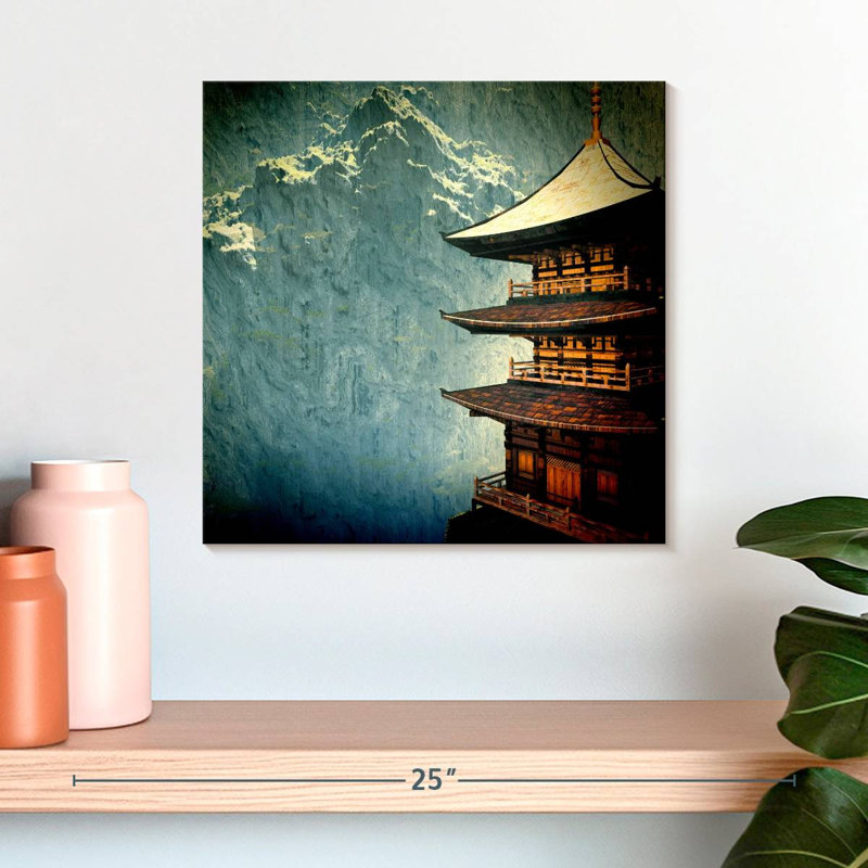 Temple bouddhiste zen Adella, H 16 po x l 16 po