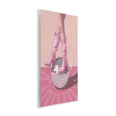 Pink Disco Cowgirl Balancing Wall Plaque, design by LSR Design Studio