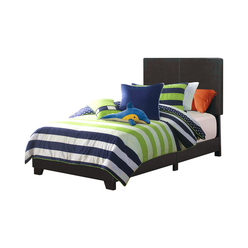 Black Twin Panel Bed, Twin, Black