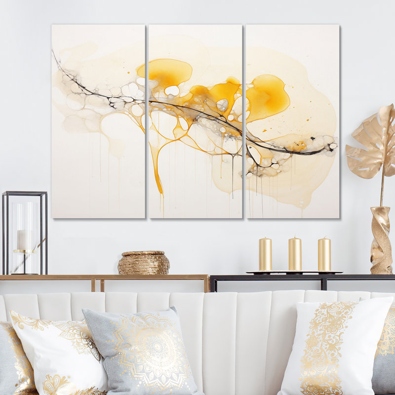 «Undefined Continuation liquid Retro Wavesi», ensemble d'art mural sur toile à formes abstraites, H 40 po x l 60 po x P 1 po