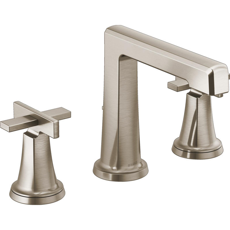 Levoir® Two-Handle Wall Mount Lavatory Faucet - Less Handles, Luxe Nickel, High, Cross