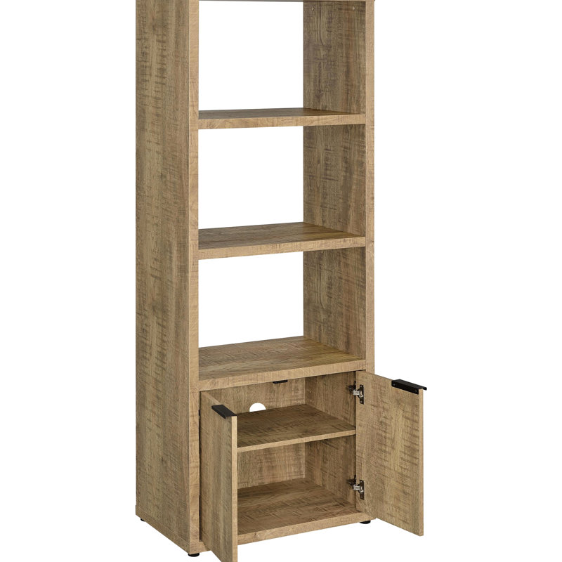 , Mango, 3 tablettes, tour média, collections, armoire à deux portes, étagères supplémentaires, accessoires aspect mangue, tablettes horizontales, livres, extras, cotes