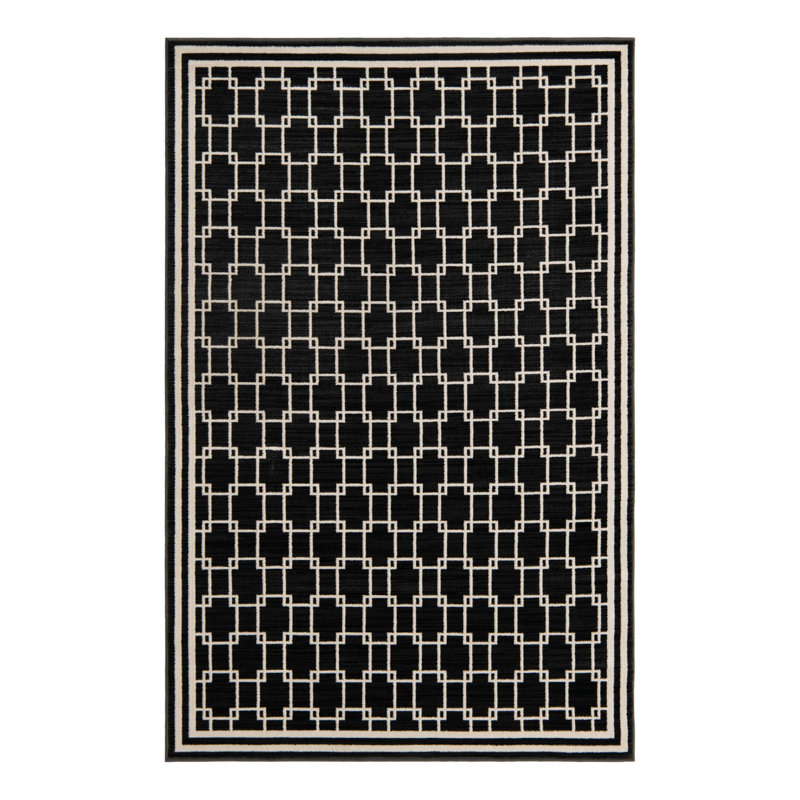 Jill Zarin Metropolitan Uptown Rug Black, Rectangle 4'1" x 6'1"