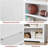 5-Tier Farmhouse Bookcase with Adjustable Shelves, Floor Standing Open Display Storage Rack, Anti-Slip Design-522821312-522821373