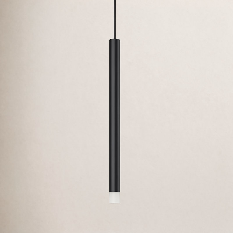 1 - Light LED Single Pendant, Black