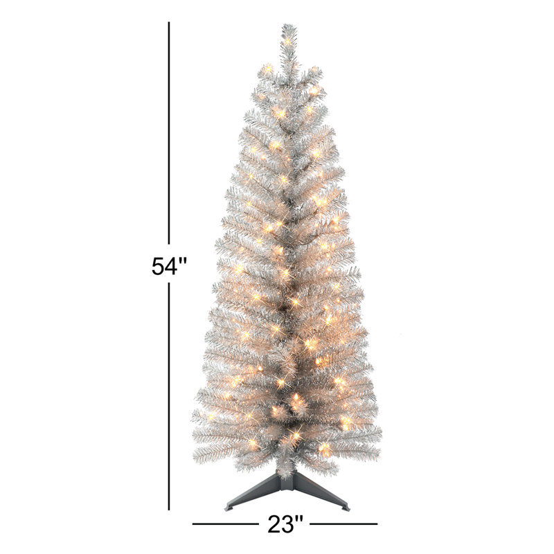 4.5' Lighted Artificial Fir Christmas Tree