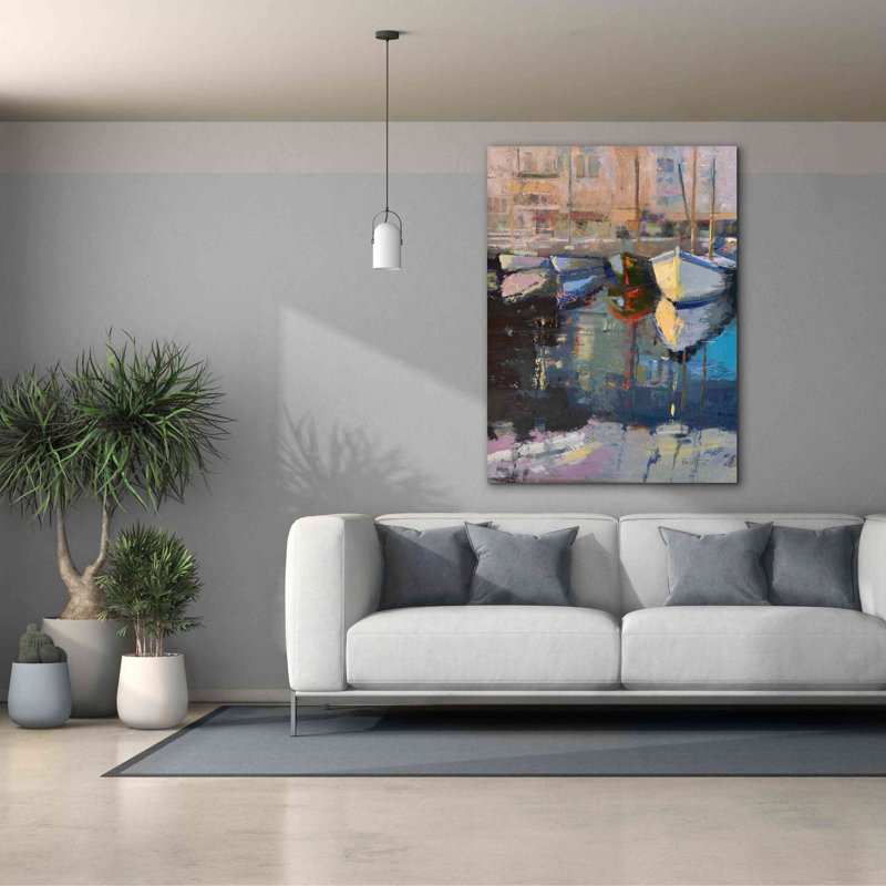 «Valencia Boat» par Beth Forst, estampe numérique sur toile, H 54 po x l 40 po x P 1,5 po