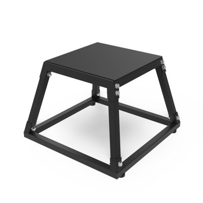 Steel Plyometric Jump Box Set with Non-Slip Platform, Heavy-Duty Metal Plyo Box for Home Gym Workout, Available in Multiple Sizes or Set