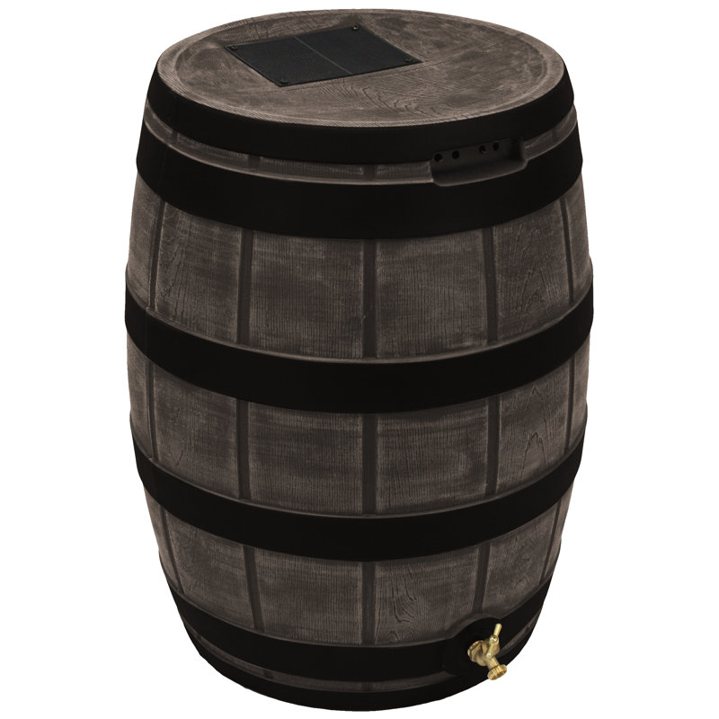 Baril d'eau de pluie 50 gallons, Chêne