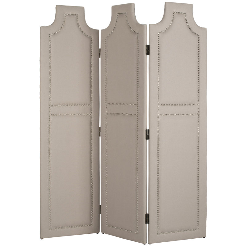 Cloison 3 panneaux Hailie, Lin beige