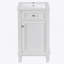 Meuble-lavabo de salle de bain avec lavabo en céramique, meuble-lavabo simple autoportant avec porte à fermeture douce, tablette réglable