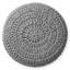Pouf en coton avec repose-pieds rond 13 po x H 11 po, repose-pieds Boho, gris clair-116473989