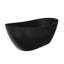 65 po. Baignoire autoportante ovale de 65 po à surface solide noire et esthétique pour salle de bain