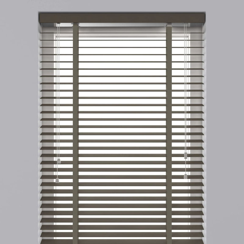 Decosol Horizontal Blinds Wood 50 mm, 100cm W x 130cm L, Taupe
