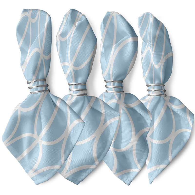 Kyleigha Ovals Go 'Round Napkins, Blue